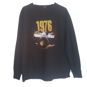 Canon Camera T Shirt Long Sleeve Classic 1976 AE-1 35mm Film Photography Size L